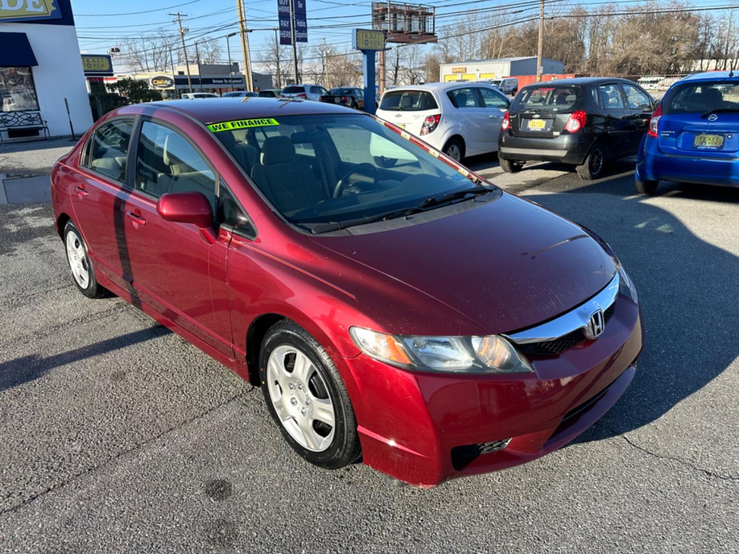 2011 RED Honda Civic LX Sedan 5-Speed AT (19XFA1F5XBE) with an 1.8L L4 SOHC 16V engine, 5-Speed Automatic transmission, located at 1254 Manheim Pike, Lancaster, PA, 17601, (717) 393-9133, 40.062870, -76.323273 - Photo#2